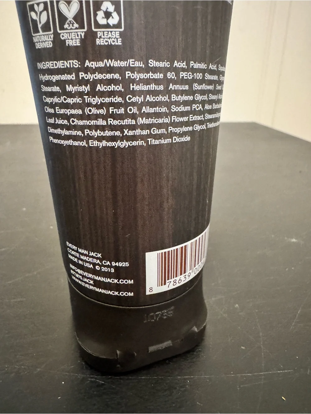 Every Man Jack Shave Cream Sensitive Skin Fragrance Free 6.7oz 200mL